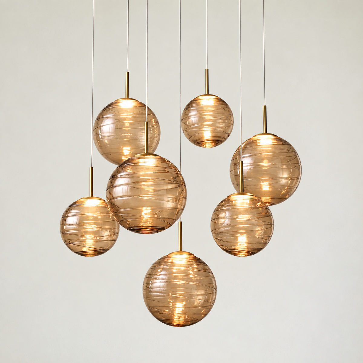 Casen Glass Round Chandelier 20"28"34"43"