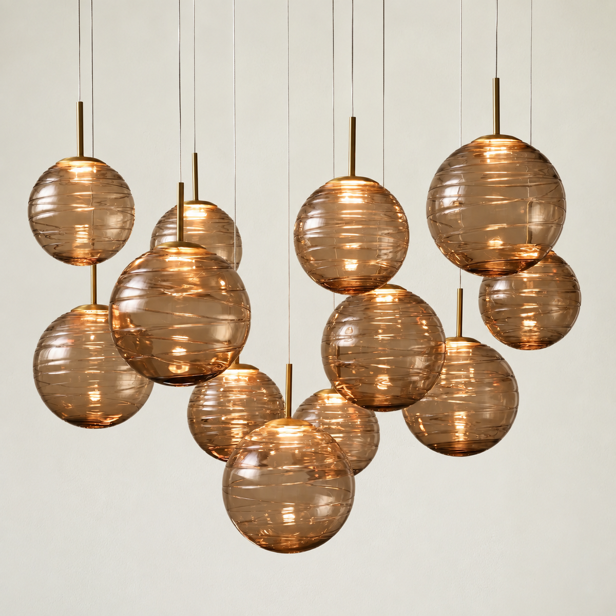 Casen Glass Round Chandelier 20"28"34"43"