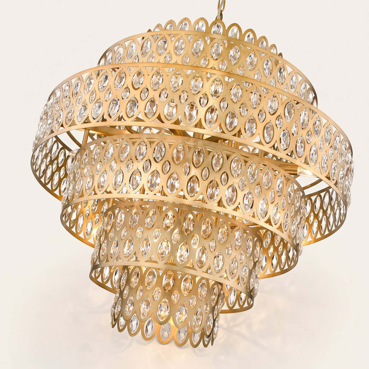 Deeley 17 Light 33" Wide Crystal Waterfall Chandelier