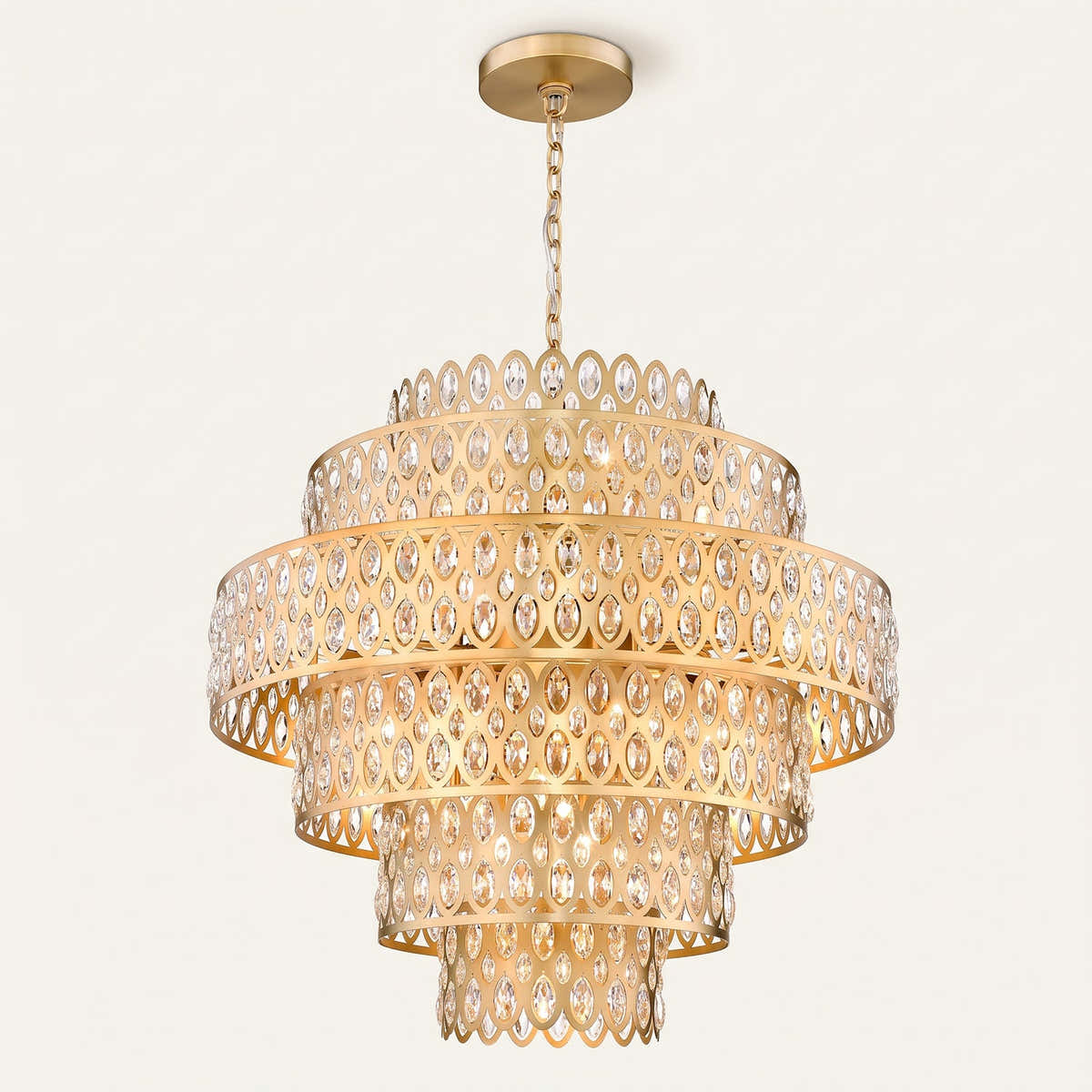 Deeley 17 Light 33" Wide Crystal Waterfall Chandelier