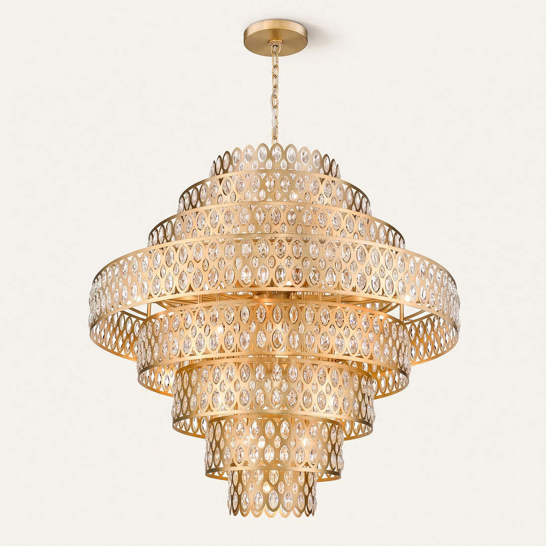 Deeley 25 Light 45" Wide Crystal Waterfall Chandelier