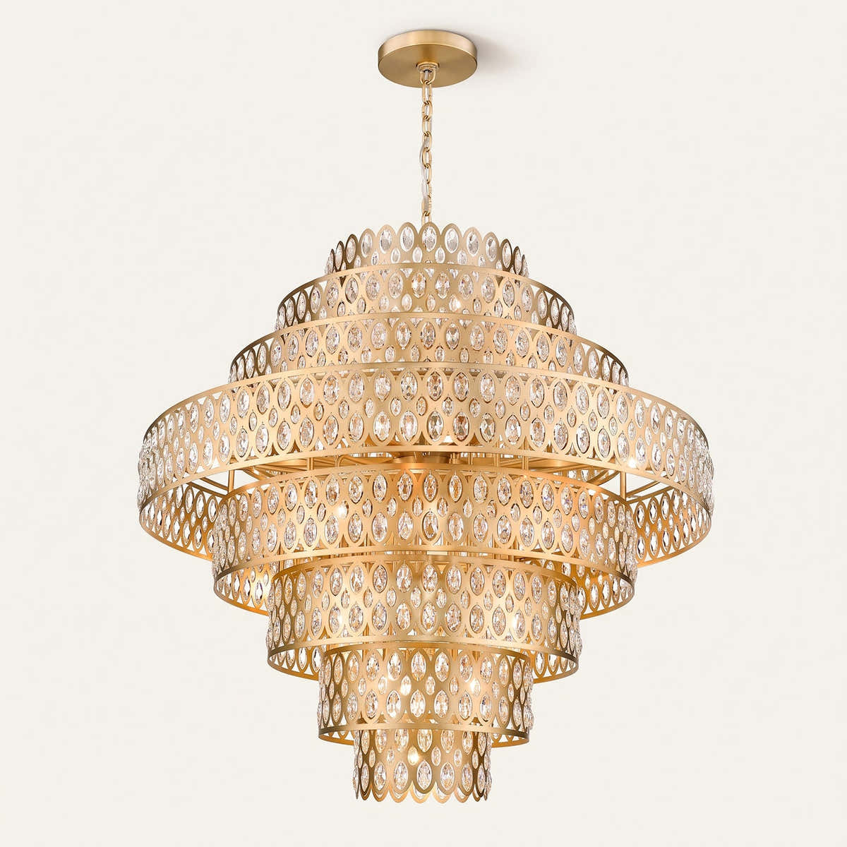 Deeley 25 Light 45" Wide Crystal Waterfall Chandelier