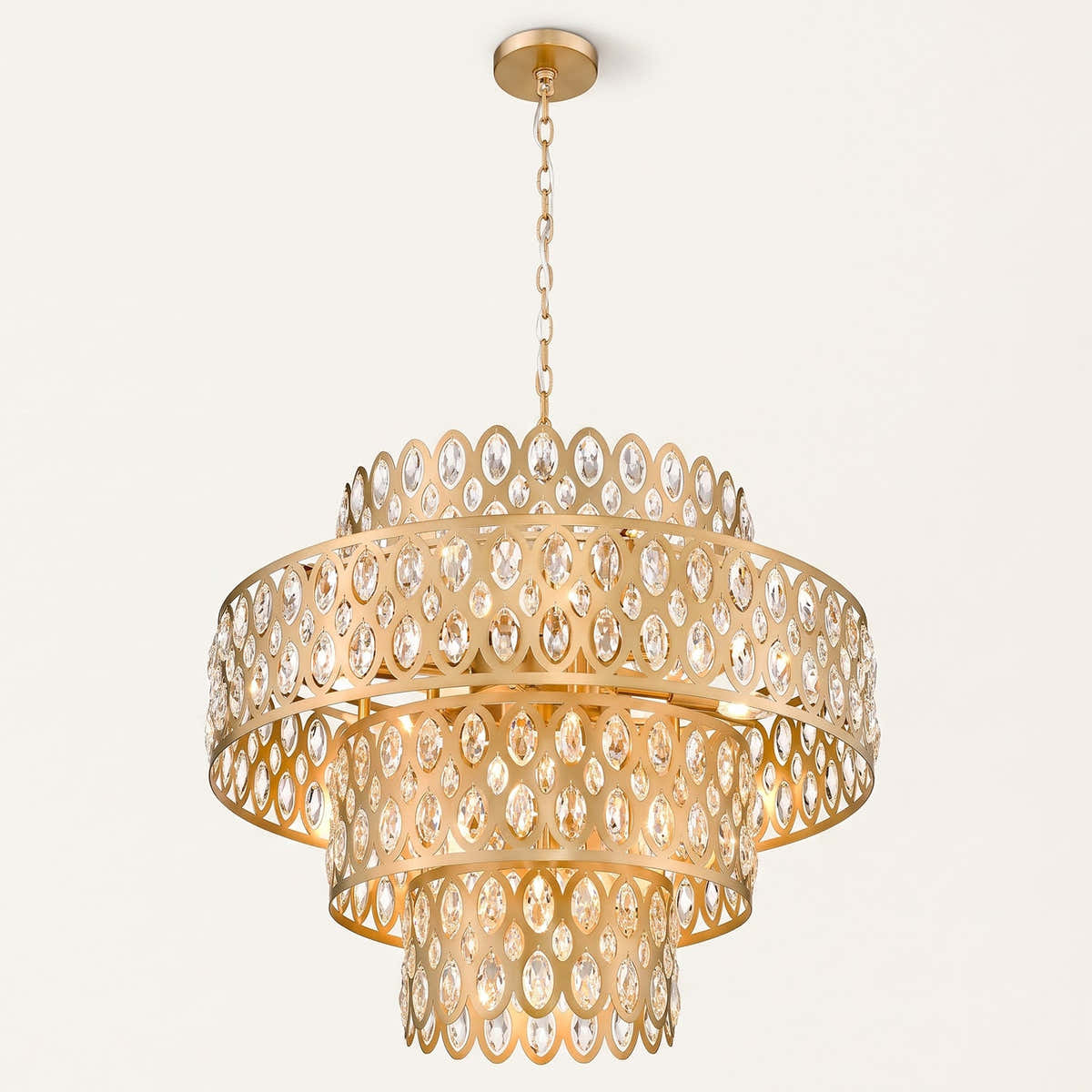 Deeley 13 Light 26" Wide Crystal Waterfall Chandelier