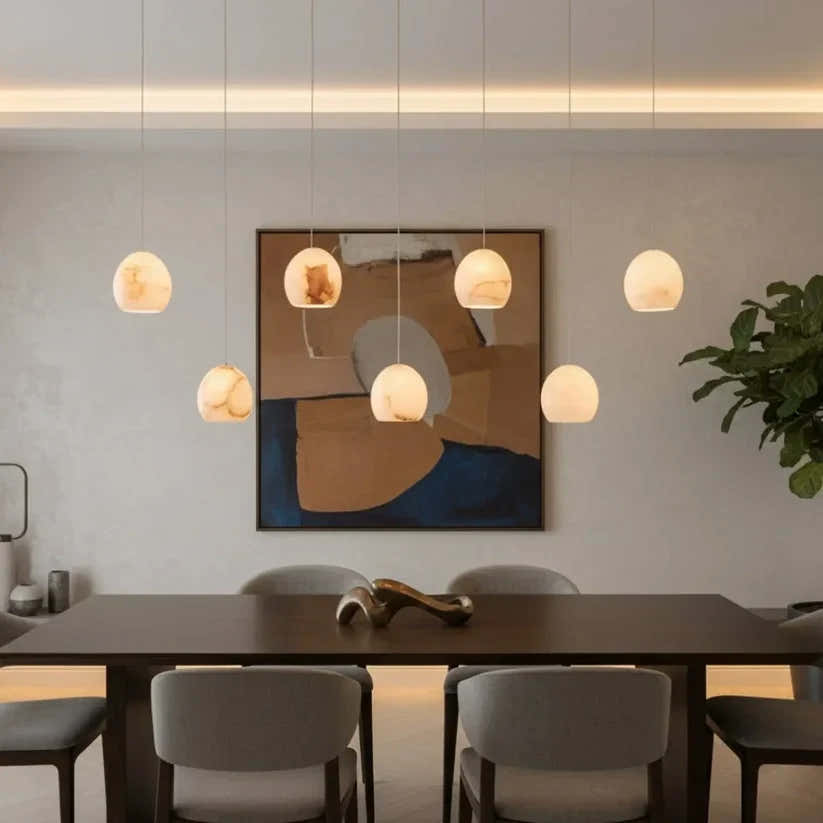 Arica Alabaster Linear Chandelier 7/15/30 Light