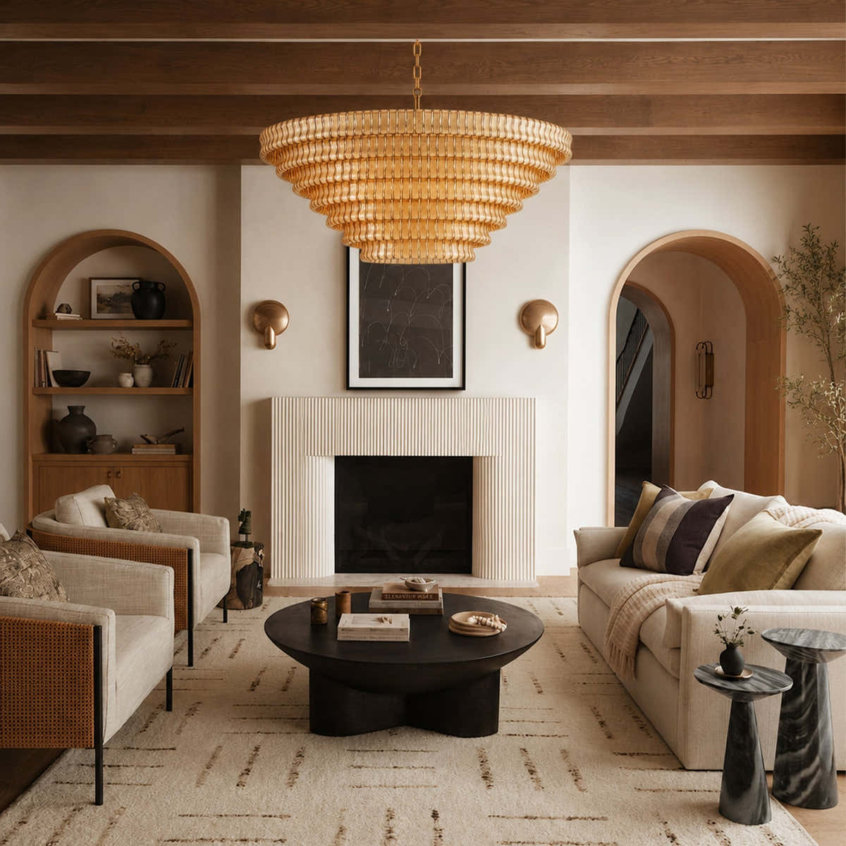 Amor 7-Tier Ghiaccio Glass Round Chandelier 60"
