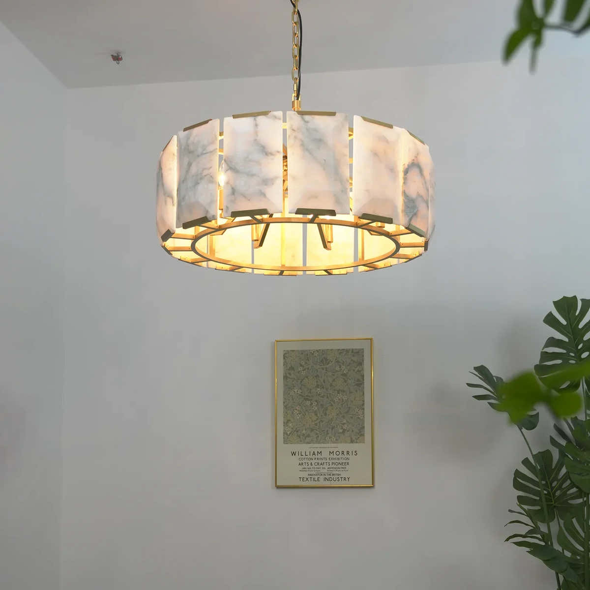 Round Alabaster Calcite Chandelier