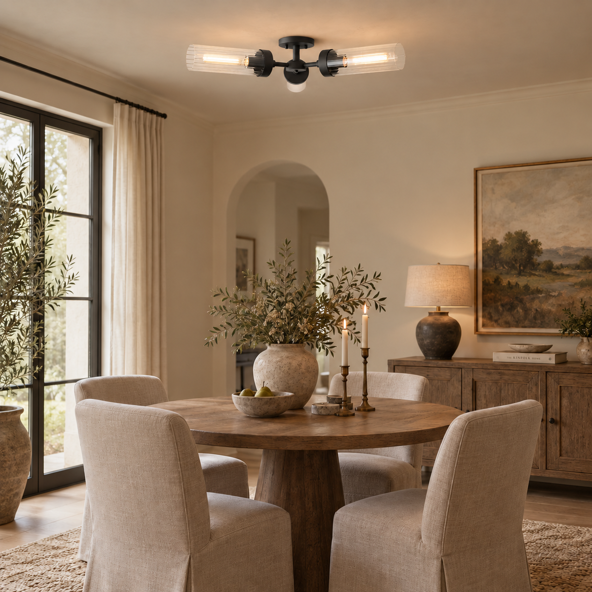 Andreas 3-Light Flushmount Ceiling Lamp